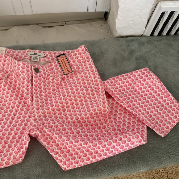 Vinyard Vines martha vinyards Nantucket Ankle Jean cotton & spandex pink &white - Picture 3 of 16